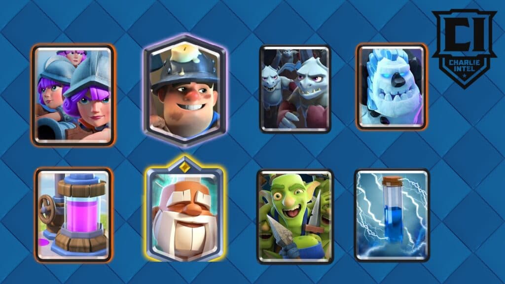 Monk Miner Three Musketeers deck in Clash Royale