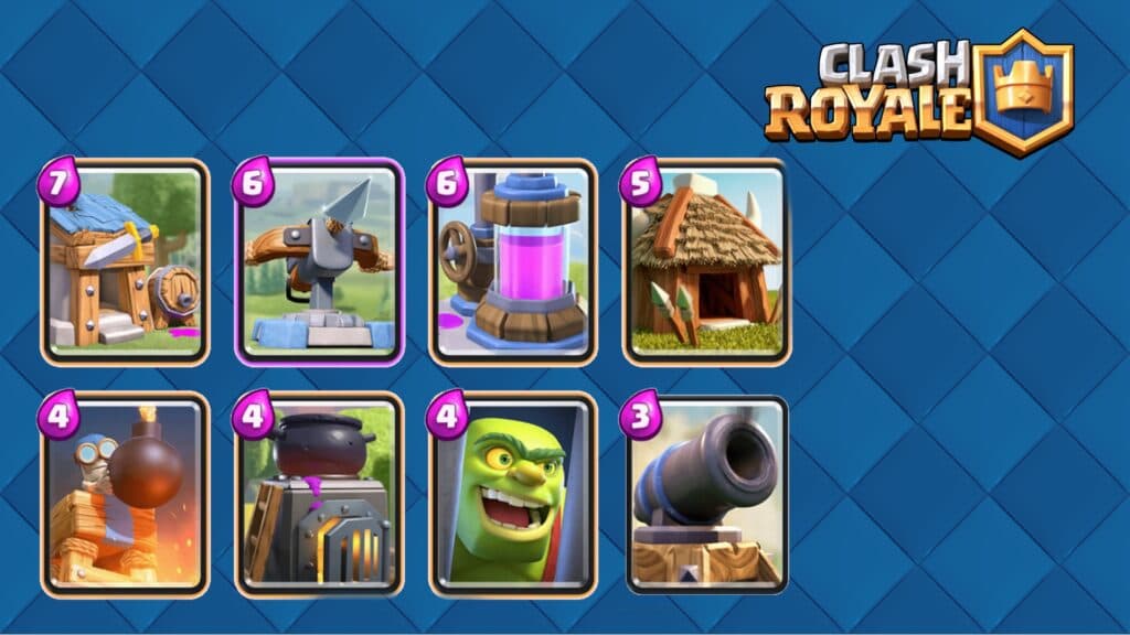 Building cards in Clash Royale