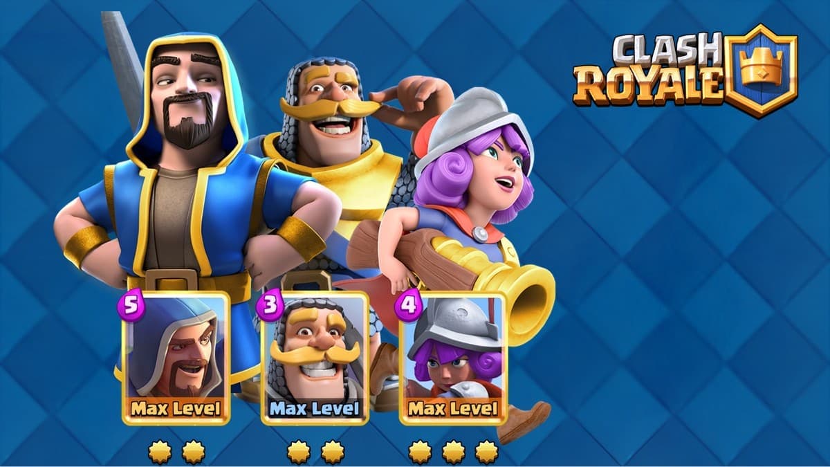 Clash Royale characters with their Star Level upgrades