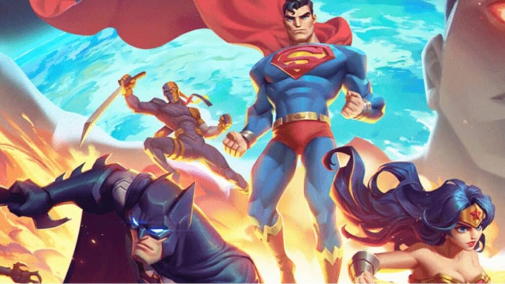 Batman and Superman in official DC Worlds Collide art