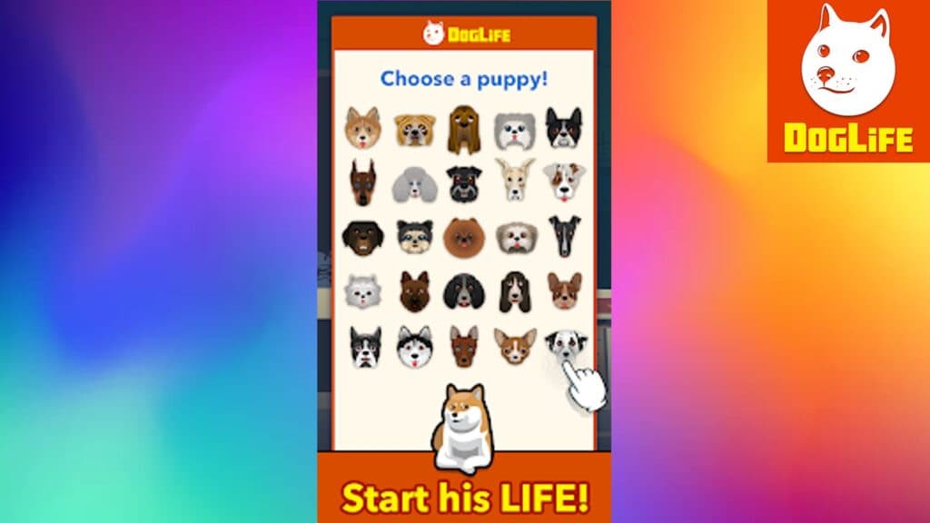 Different animal avatar options in DogLife