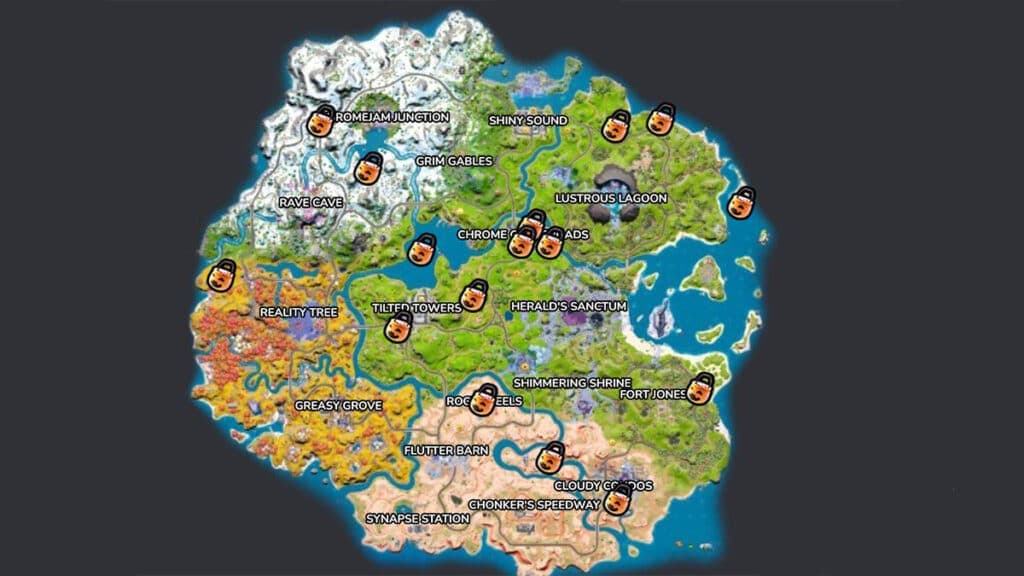Fortnite buckets of candy locations