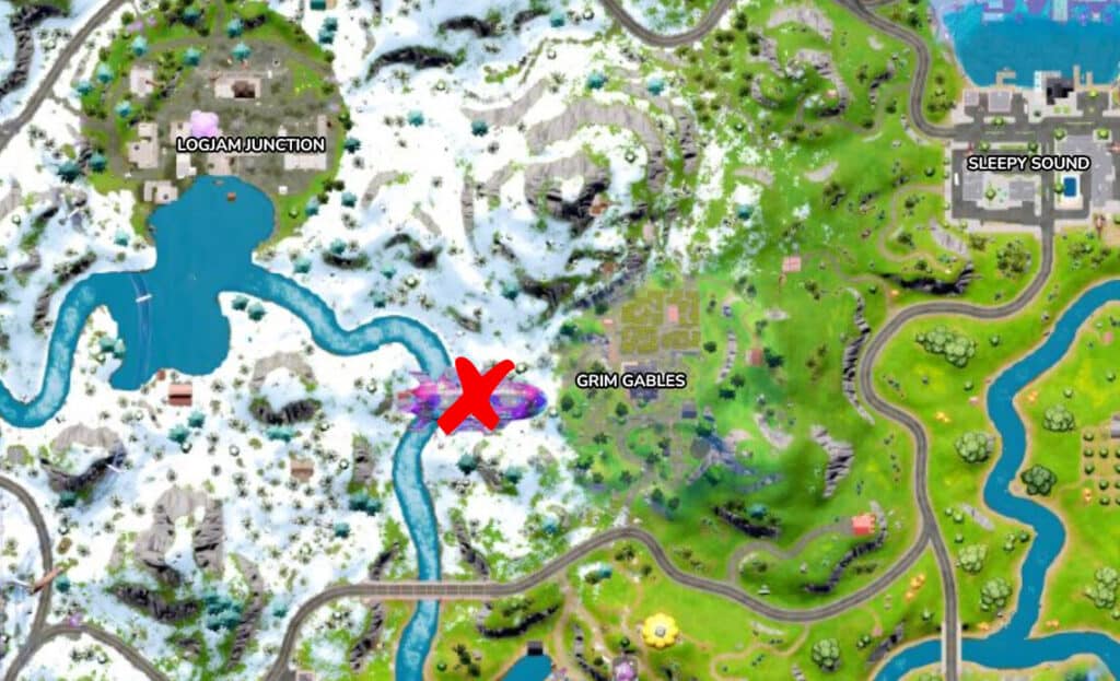 Flairship location in Fortnite