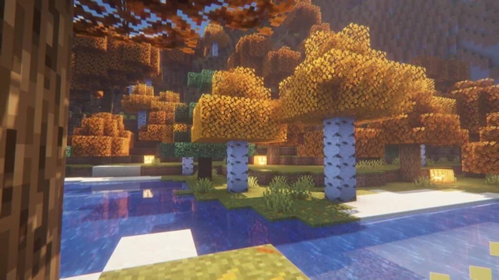 Autumn texture pack for Minecraft