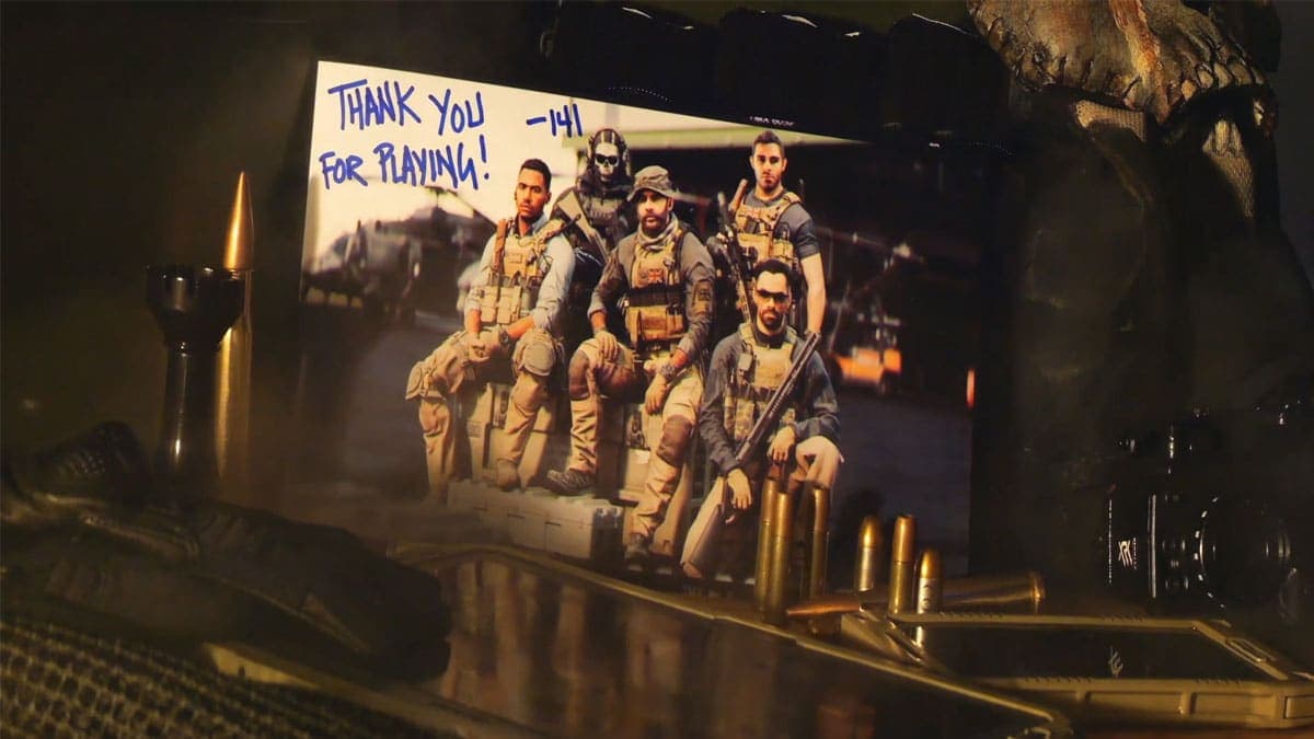 Modern Warfare 2 campaign thank you message