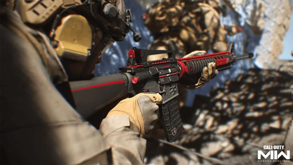 Modern Warfare 2 player in third-person mode