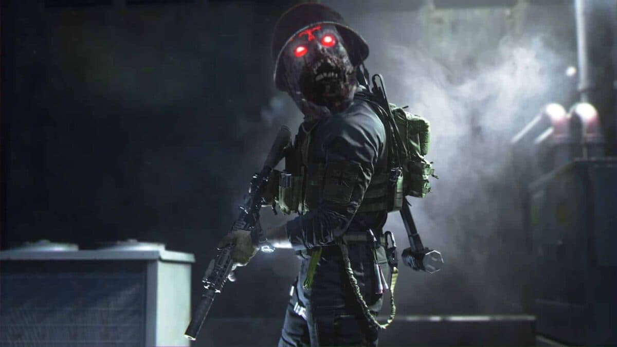 cod operator with zombies head in modern warfare 2