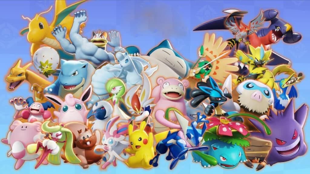Lineup of Pokemon