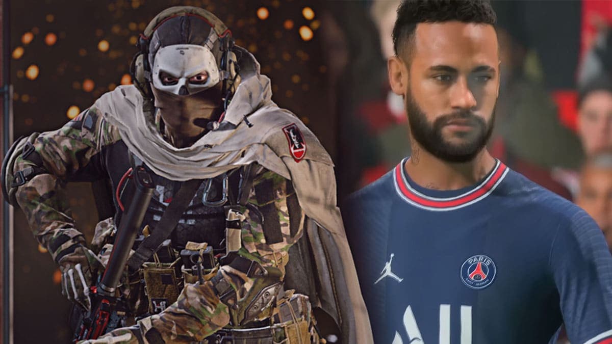 Ghost in Modern Warfare 2 and Neymar Jr in FIFA 23