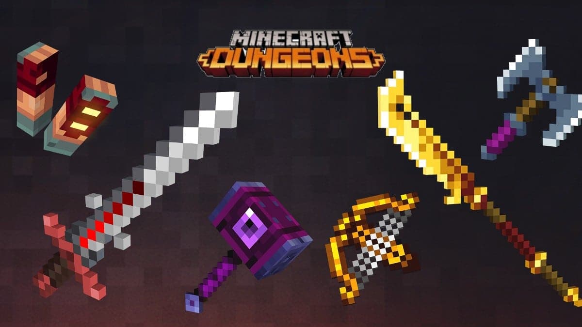 Best weapons in Minecraft Dungeons