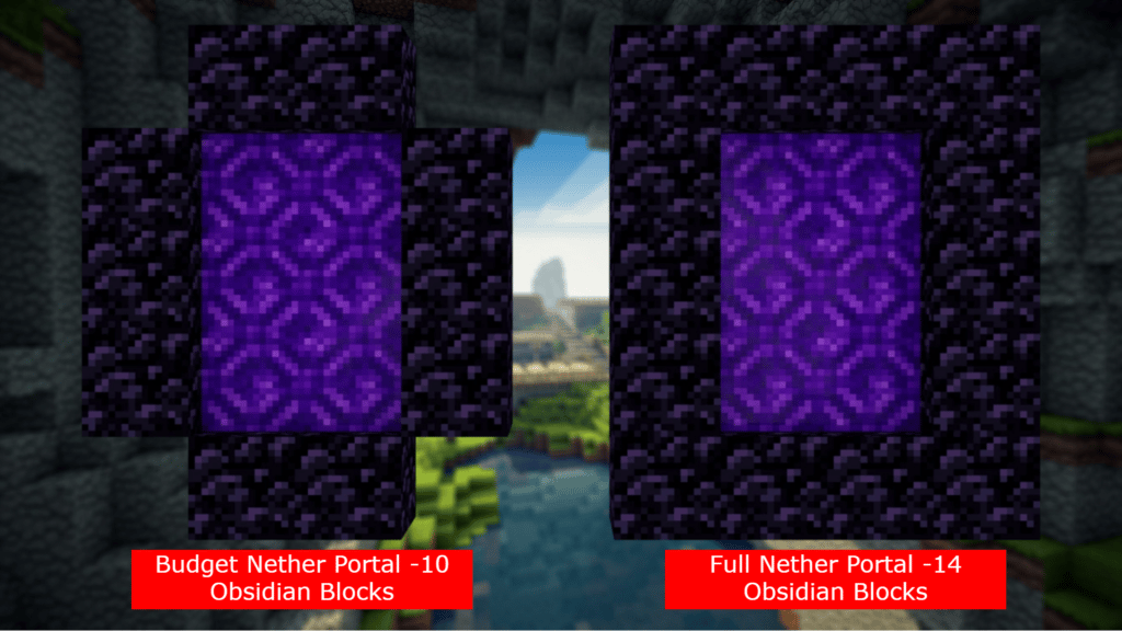 Full and Budget Nether Portals that you need to beat Minecraft