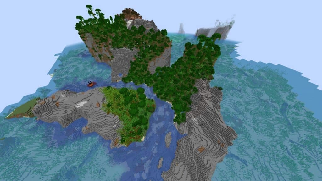 Above-water jungle biome in Minecraft