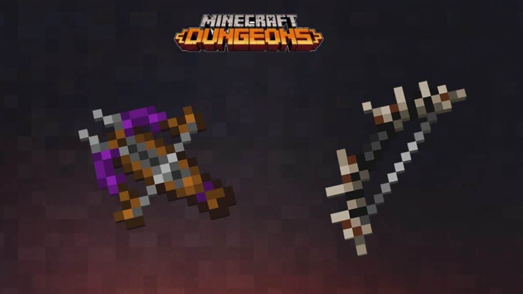Imploding Crossbow and Bow of Lost Souls in Minecraft Dungeons