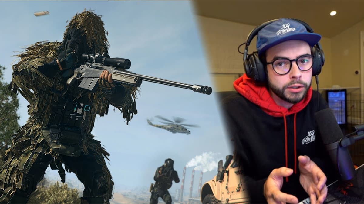 Warzone 2 player sniping and Nadeshot speaking on Twitch