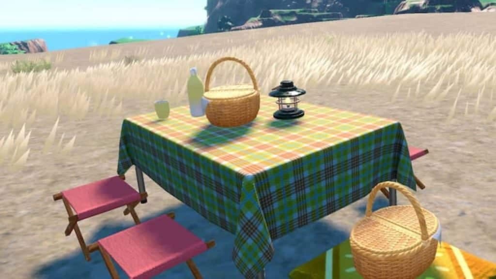 picnic table in pokemon scarlet and violet