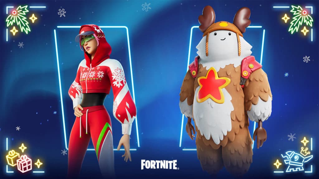 Fortnite Winterfest 2022 Arctic Adeline and Sled Ready Guff Outfits