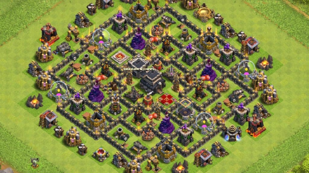Town Hall 9 base in Clash of Clans