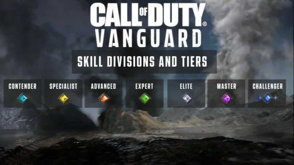cod vanguard ranked divisions explained