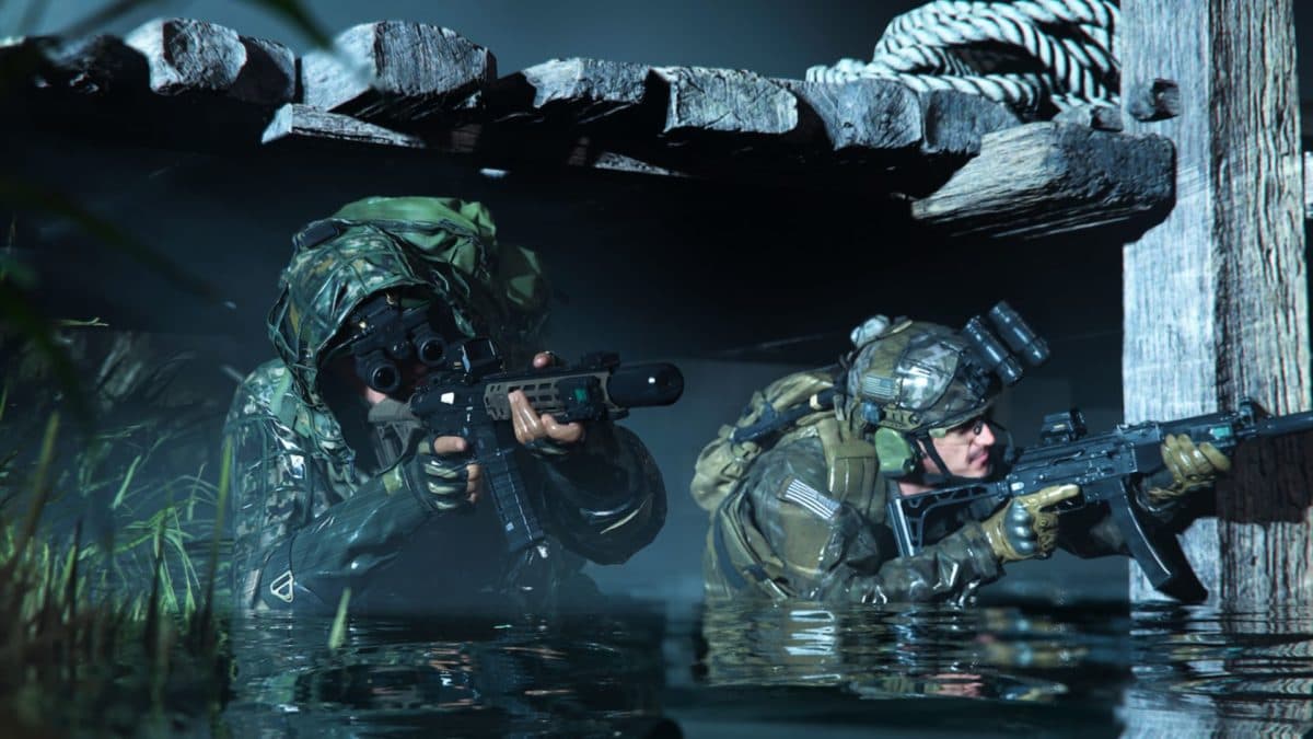 modern warfare 2 operators in water