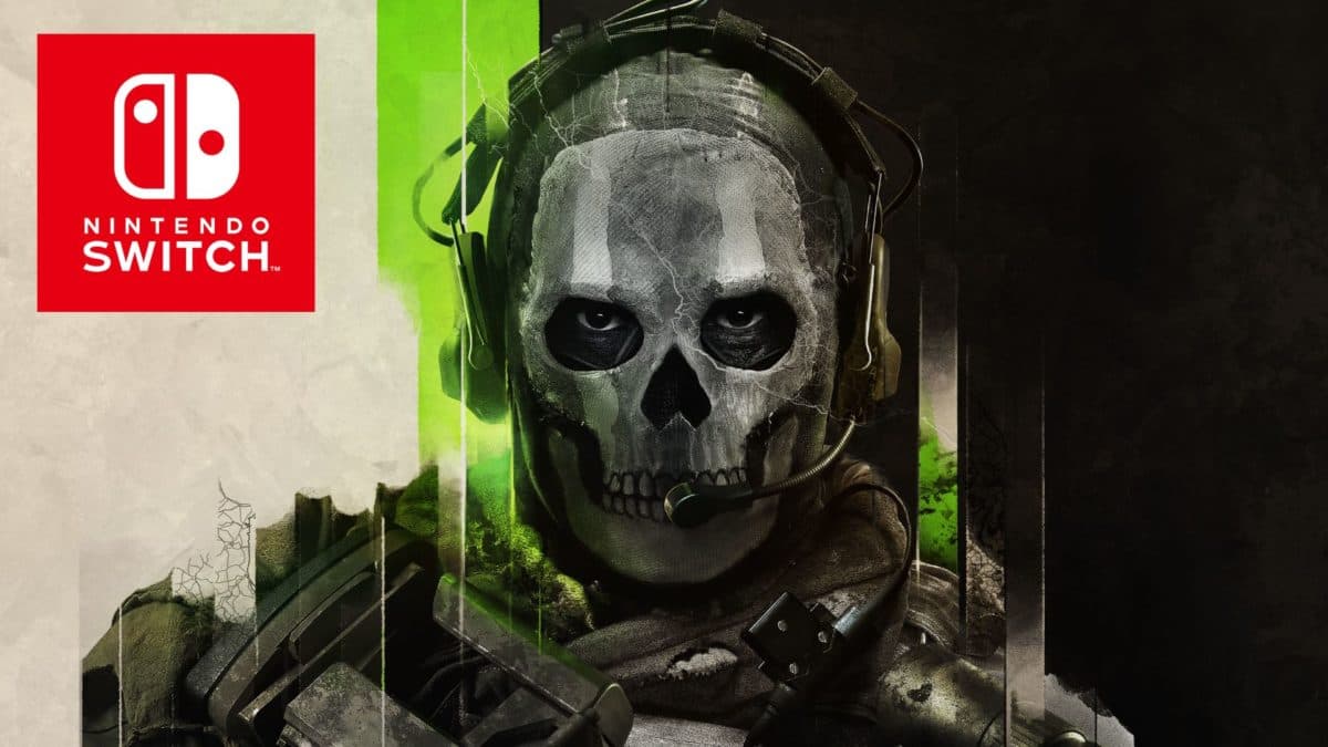 cod ghost operator on mw2 front cover with nintendo switch logo