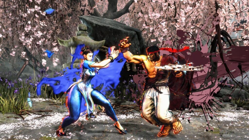chun-li fighting ryu in street fighter 6