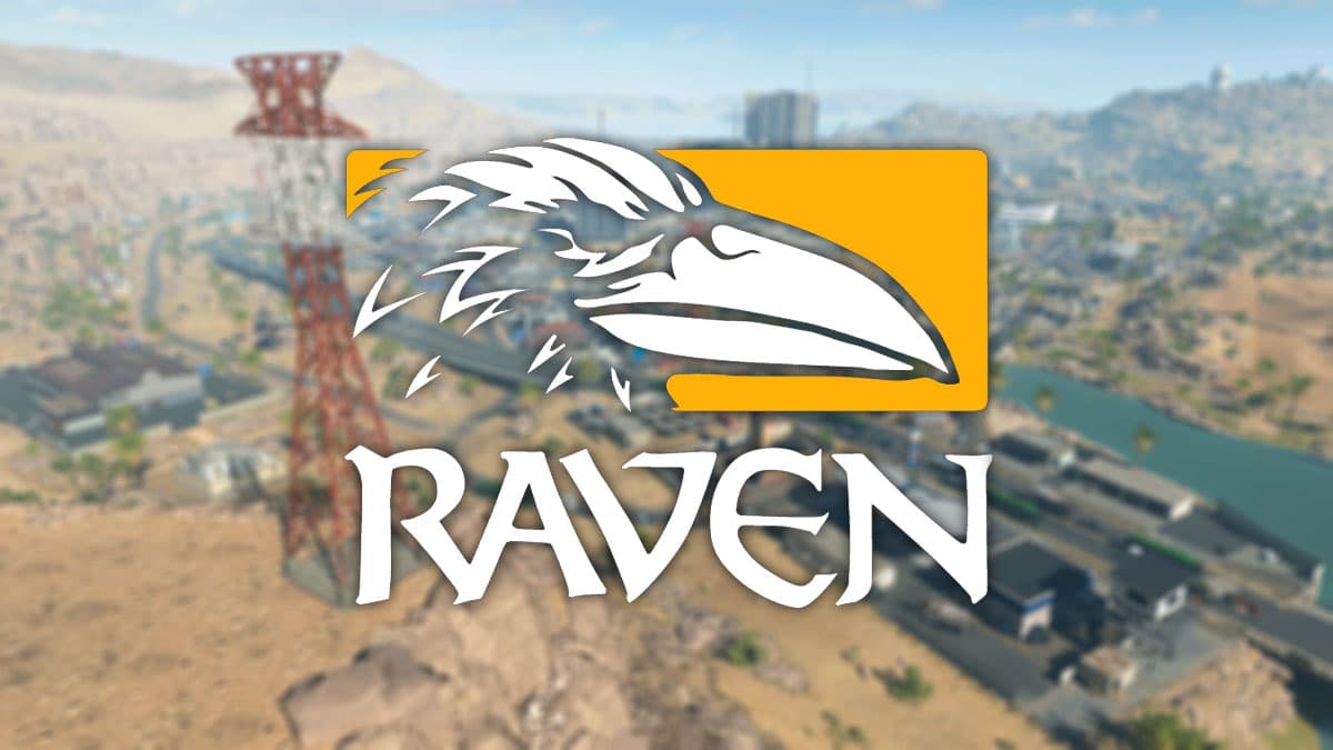 Raven Software logo against Warzone 2's Al Mazrah