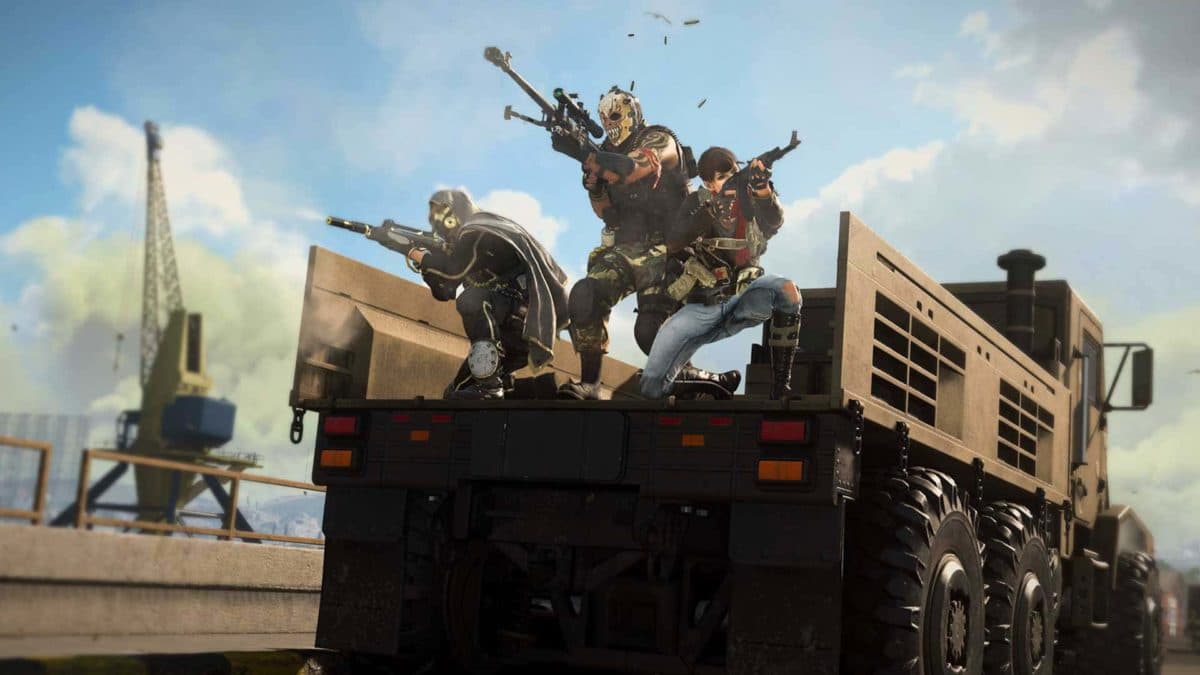 warzone 2 operators on a cargo truck