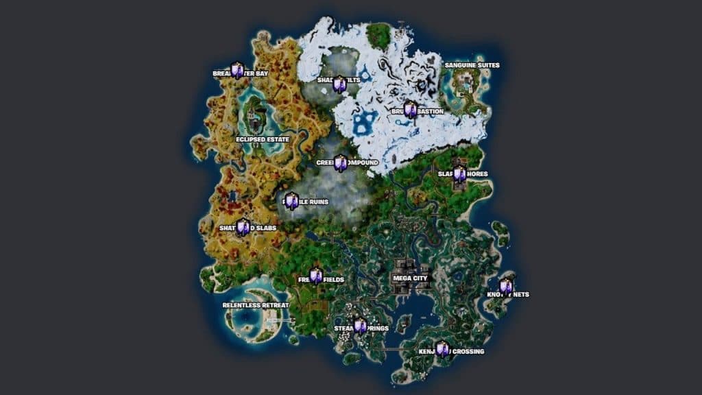 Fortnite Capture Point locations