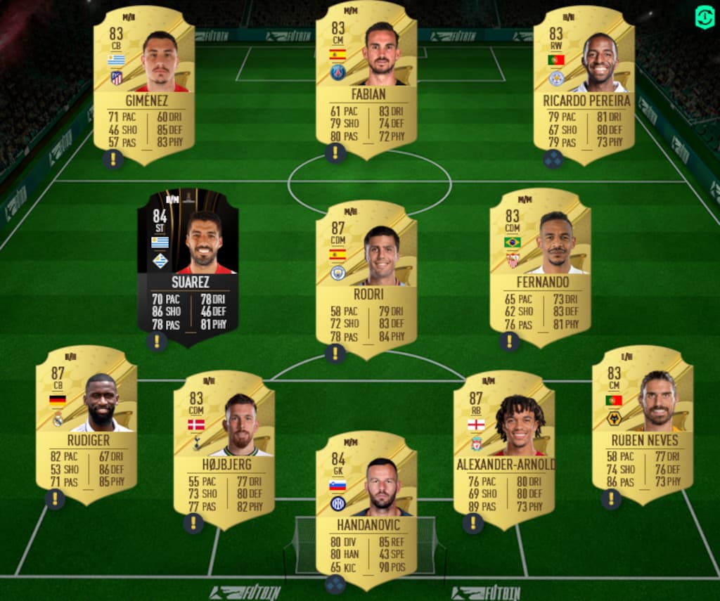Bale 85 rated squad solution