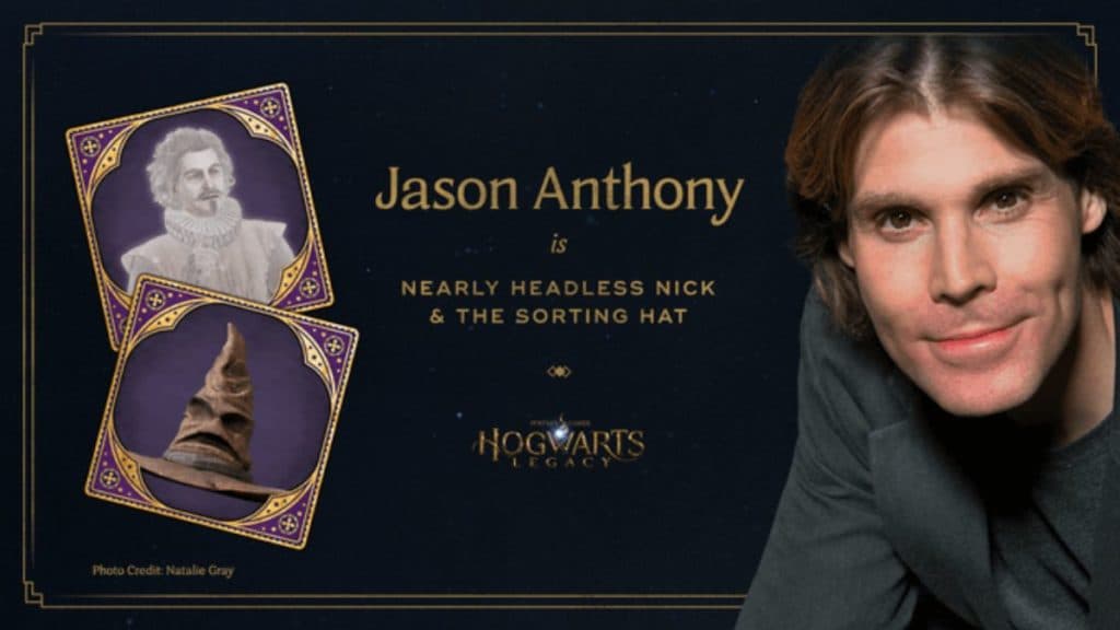 Jason Anthony with Hogwarts Legacy characters