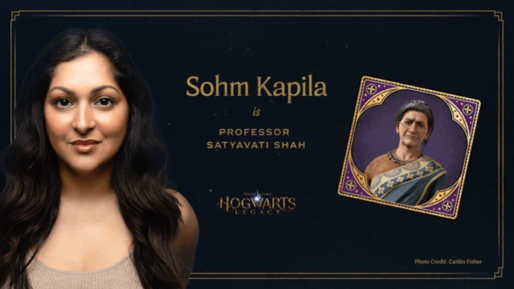 Sohm Kaplia with Hogwarts Legacy character