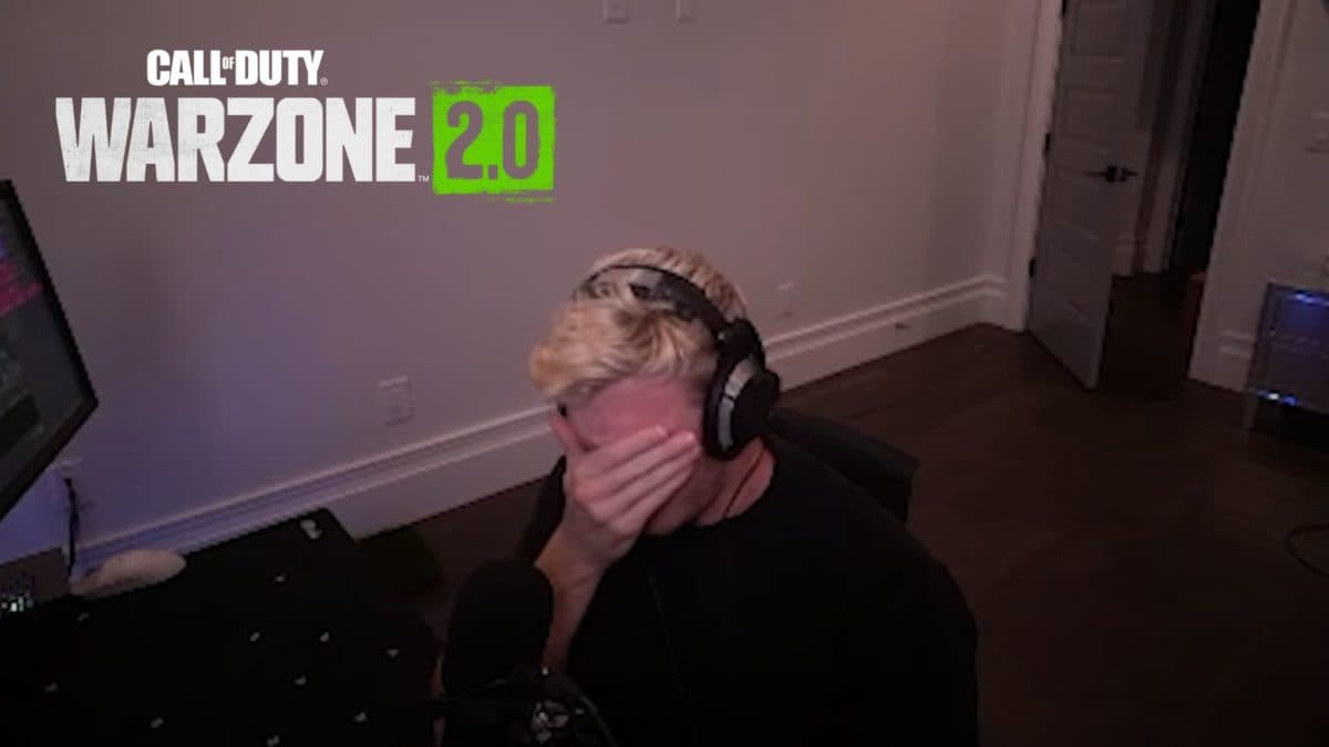 tfue with face in hand cod warzone 2