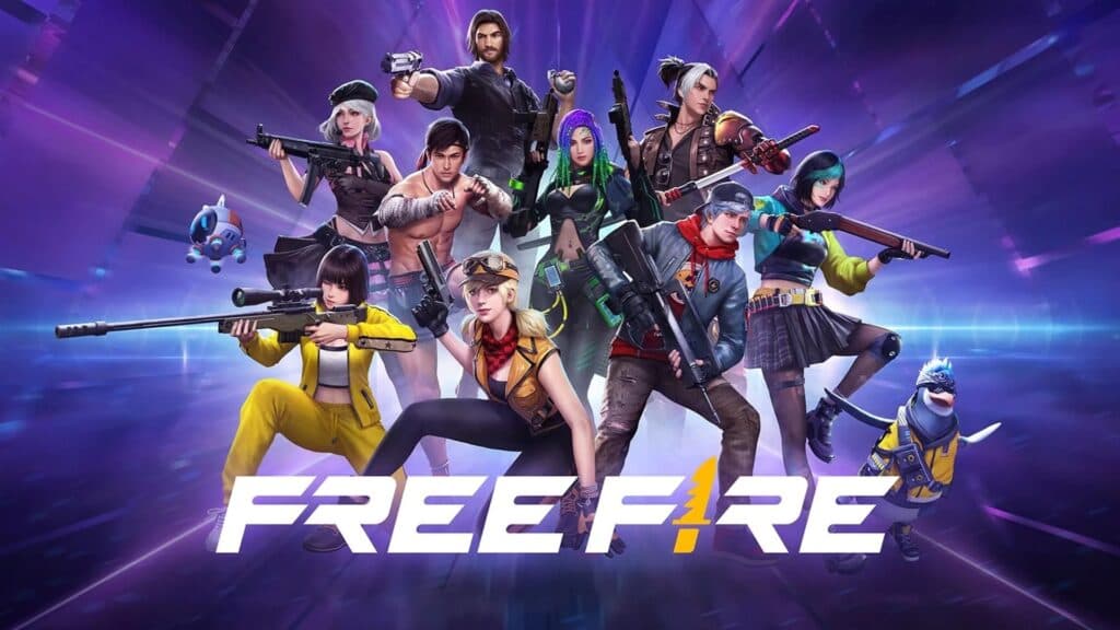 Free Fire official art work featuring different characters