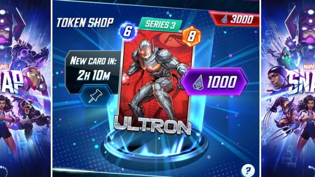 Token Shop featuring cards in Marvel Snap