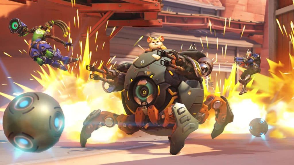 wrecking ball in action in overwatch 2