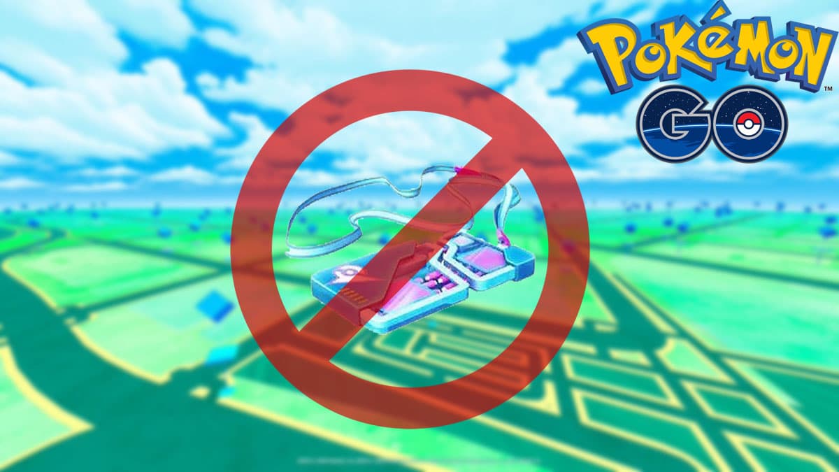 Remote Raid Pass icon in Pokemon Go with a Forbidden sign