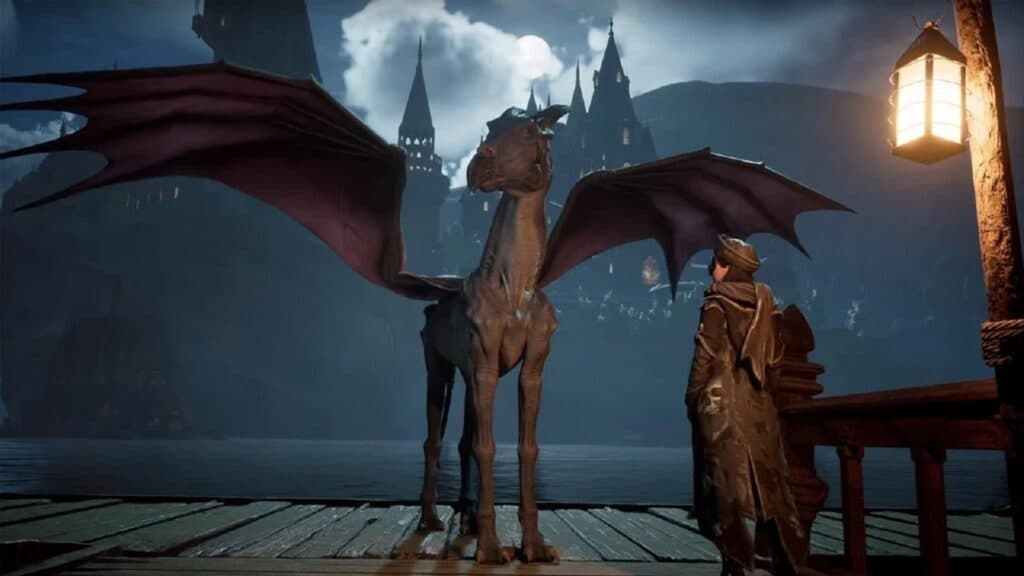 Thestral in Hogwarts Legacy.