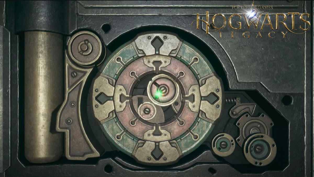 Alohomora being used on lock in Hogwarts Legacy