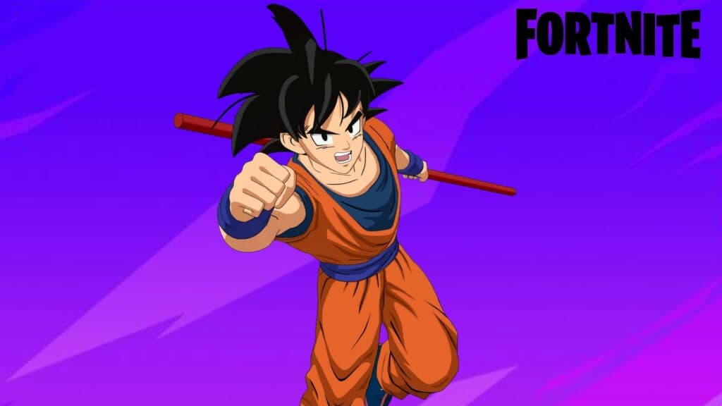 Son Goku anime skin in Fortnite