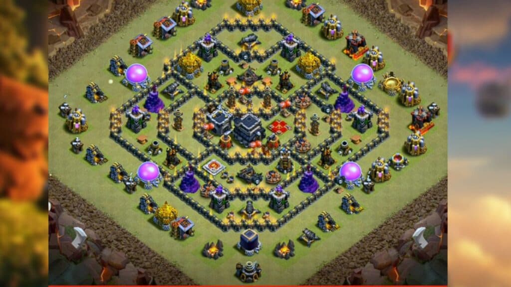 Best Clash of Clans war base for Town Hall 9