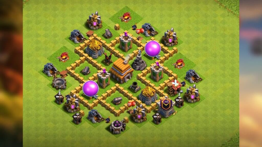 Best Clash of Clans war base for Town Hall 5