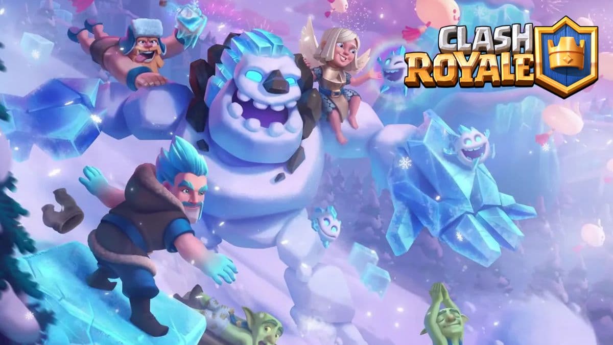 Clash Royale art work for frosty update featuring Ice cards