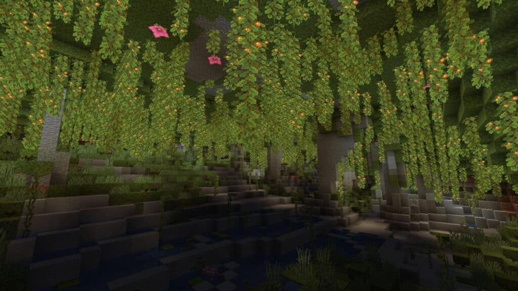 A Lush Cave in Minecraft