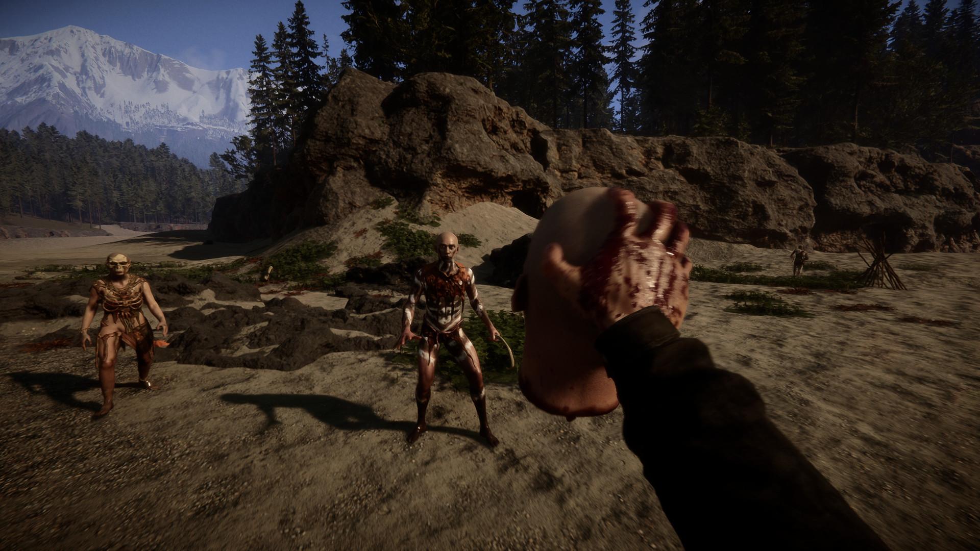 sons of the forest character fighting cannibals