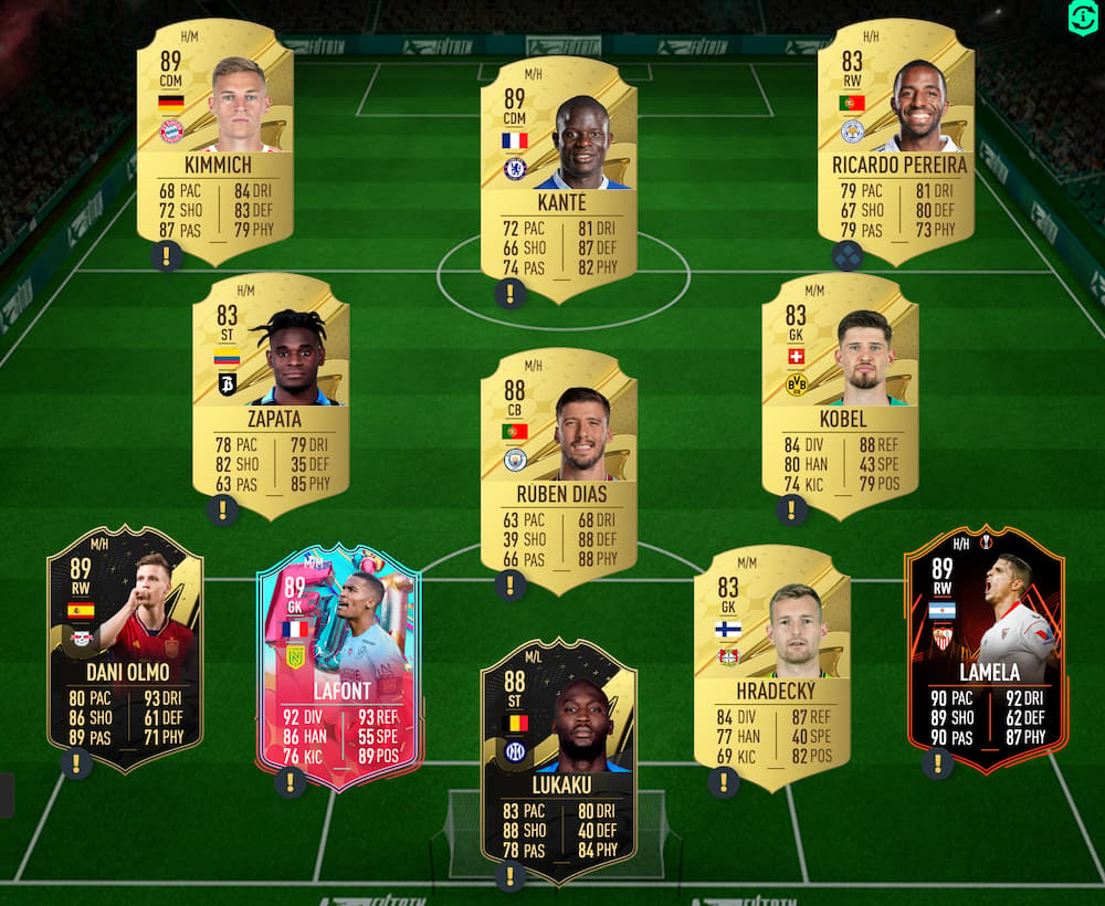 88 rated squad SBC solution FIFA 23 Kante