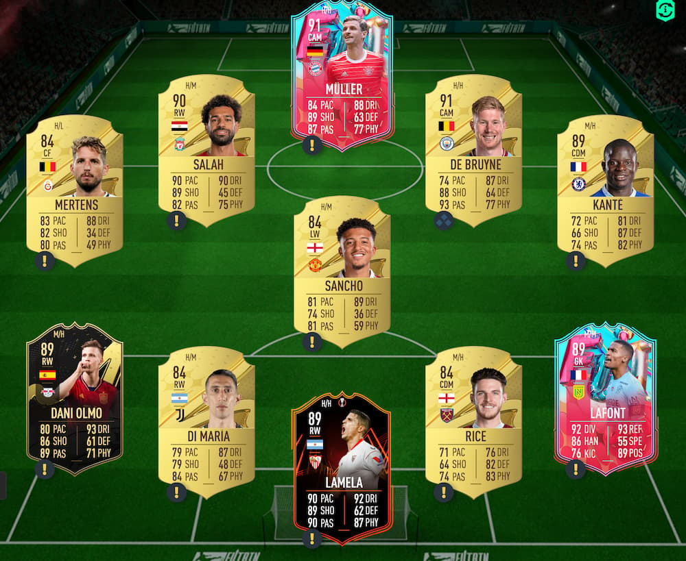 FIFA 23 SBC solution 89 rated squad Kante