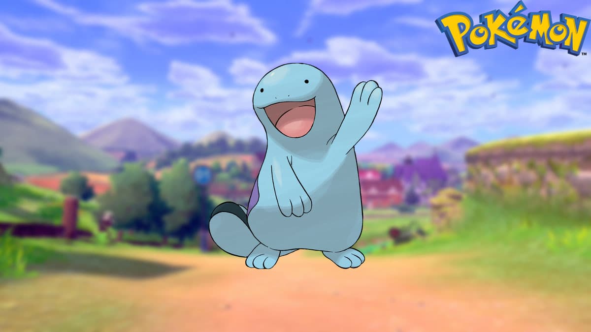 Quagsire in a Pokemon Sword and Shield background