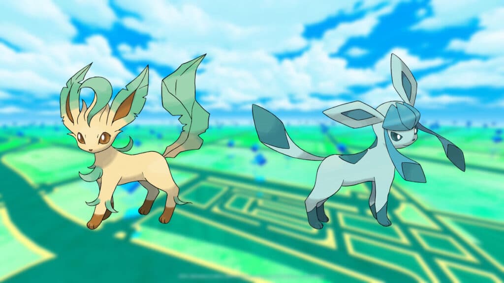 Leafeon and Glaceon in Pokemon Go