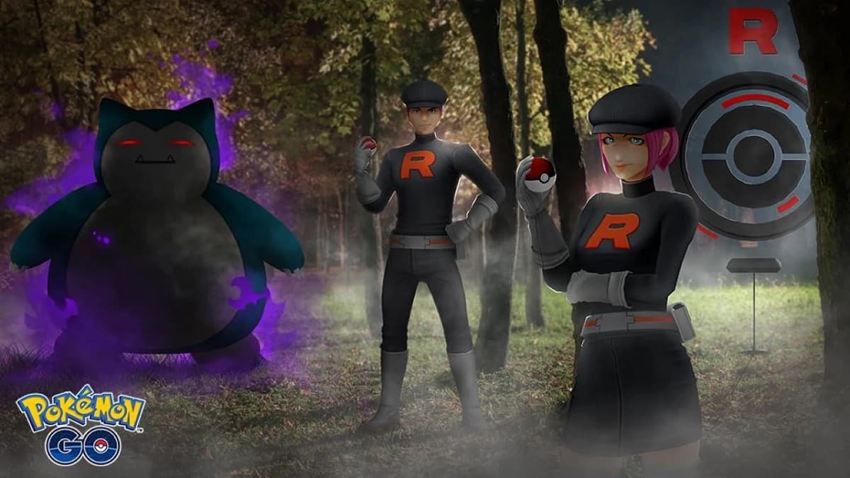 Team Go Rocket Grunts and a Shadow Snorlax in Pokemon Go