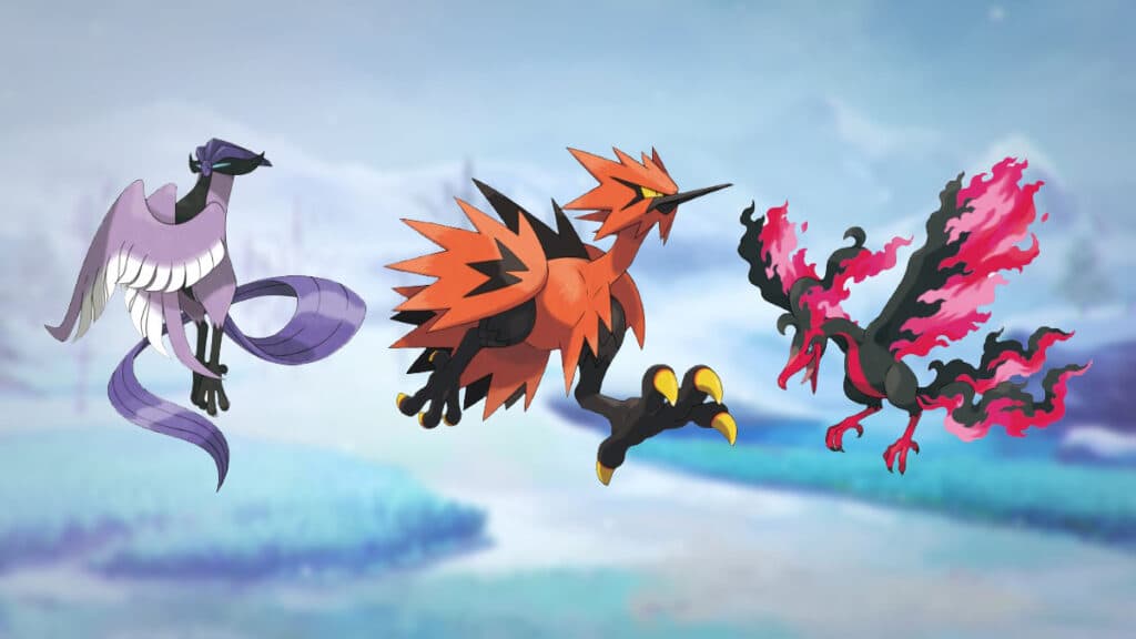 Galarian Legendary Birds in Pokemon